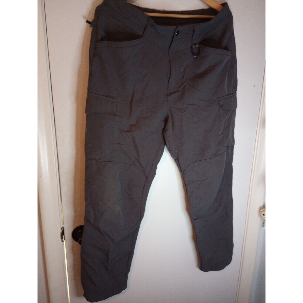Bass Women Large Outdoor Adventure Pants 34" Waist Adjustable Weather Grey Gray